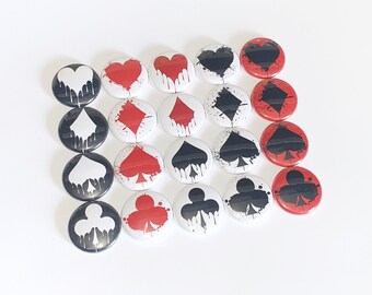 Poker Magnet, 1", 1.25", 1.5", 2.25", Button Magnet, Poker Decor, Poker Theme, Party Favor, Card, Card Theme, Card Decor, GM011