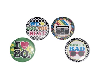 Love the 80s, 1", 1.25", 1.5", 2.25", Button, 80s Theme, 80s Decor, 80s Party, 80s Party Favor, 80s Birthday, Flatback, Pinback, Pin, DC011