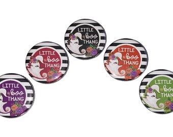Ghosts, 1", 1.25", Button, Halloween Party Favor, Ghost Theme, Ghost Decor, Halloween Decor, Fall Decor, Flatback, Pinback, H023