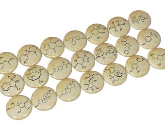 Chemistry, Science, 1", 1.25", 1.5", 2.25", Button, Science, Lab, Geek, Gift, Math, Nerdy, Chemistry Theme, Flatback, Pinback, Badge, MS003
