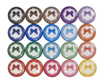 Bow Magnet, 1", 1.25", 1.5", 2.25", Button Magnet, Hair Bow, Bows, Tails Down Bow, Hairbow, GR018