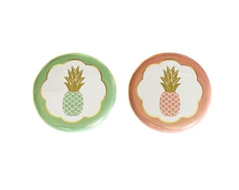 Pineapple, Gender Reveal, Baby Reveal, Mint, Coral, 1.25", 1.5", 2.25", Pinback Button, Baby Shower, Boy or Girl, Vote, VB475, VB478