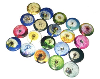 Dandelion, 1", 1.25", 1.5", 2.25", Button, Dandelion Theme, Dandelion Decor, Wish, Party Favor, Gift, Flatback, Pinback, Pin, Badge, PF019