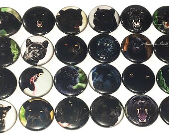 Panther Magnet, 1", 1.25", 1.5", 2.25", Button Magnet, Panther, Panther Theme, Panther Decor, Party Favor, Big Cat, Cat, Cat Rescue, A012