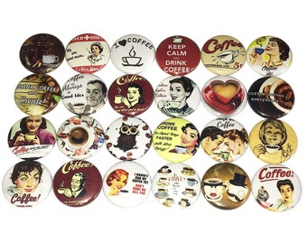 Coffee Magnet, Coffee, 1", 1.25, 1.5", 2.25", Button Magnet, Coffee Gift, Coffee Button, Coffee Fun, Coffee Decor, Brew, Party Favor, AM018
