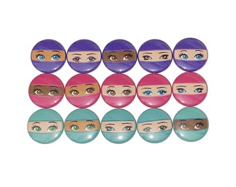 Medical Scrub Magnet, 1", 1.25", 1.5", 2.25", Button Magnet, Medical, Eyes, Scrub Theme, Scrub Decor, Medical Worker, Medical Scrubs, MP026