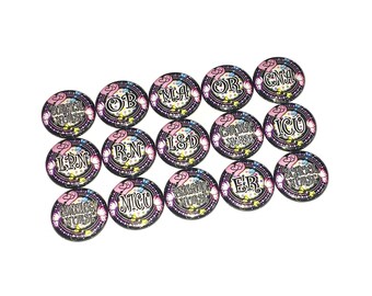 Nurse, 1", 1.25", Button, Surgical, RN, Or, Er, Cna, Icu, School Nurse, Lpn, Cardiac, LD, Ma, Pediatric, Oncology, Flatback, Pinback, NU026