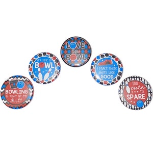 Bowling, 1&quot;, 1.25&quot;, 1.5&quot;, 2.25&quot;, Button, Bowling Theme, Bowling Decor, Party Favor, Birthday, Bowling Ball, Flatback, Pinback, Pin, HI001