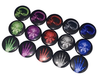 Radiology, 1", 1.25", Button, Xray, Radiology Theme, Bone, Skeleton, Skull, Xray Theme, Hand Bone, Gift, Flatback, Pinback, Badge, XR001