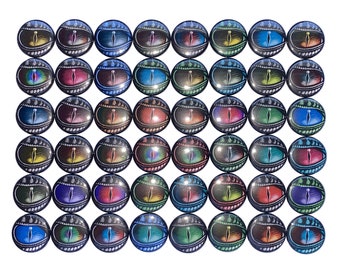Dragon Eye Magnet, 1", 1.25", 1.5", 2.25", Button Magnet, Dragon Theme, Dragon Decor, Dragon Button, Mythical Creature, MC001