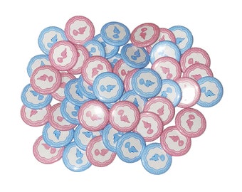 Gender Reveal, Dinosaur, Pink, Blue, 1.25", 1.5", 2.25", Pinback Button, Girl or Boy, Baby Reveal, Pink or Blue, Party Favor, VB001, VB008