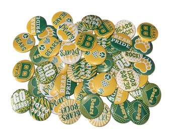 Bears, Green, Yellow, 1", 1.25", 1.5", 2.25", Button, Bear Theme, Bear Flatback, Bear Pinback, SM067