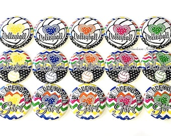 Volleyball Magnet, 1", 1.25", Button Magnet, Volleyball, Volleyball Decor, Party Favor, Volleyball Birthday, Volleyball Theme, Volley, SE011