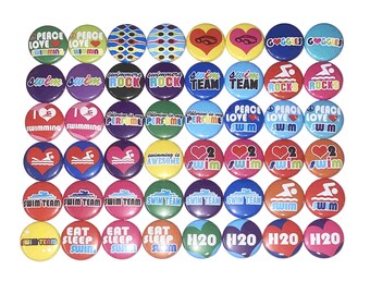 Swim Magnet, 1", 1.25", 1.5", Button Magnet, Swimming, Swim Team, Swim Theme, Swim Decor, Swimmer, Water Sport, WS002