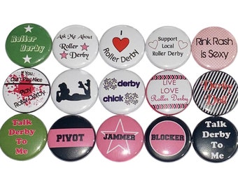 Roller Derby Magnet, 1", 1.25", 1.5", Button Magnet, Derby, Roller Derby, Derby Gift, Roller Derby Theme, Roller Derby Decor, Skate, SK015
