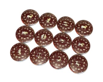 Zodiac, 1", 1.25", 1.5", 2.25", Button, Horoscope Theme, Zodiac Decor, Horoscope Decor, Horoscope, Zodiac Theme, Flatback, Pinback, ZP017