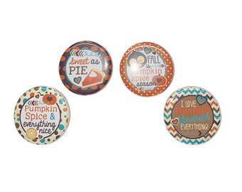 Pumpkin Magnet, Latte Magnet, Fall, 1", 1.25", 1.5", 2.25", Button Magnet, Pumpkin Decor, Latte Decor, Latte Theme, Pumpkin Theme, FD036