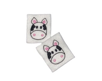 Cow Felt, 2 Felts, Cow Patch, Unfinished, Craft Supply, Farm Decor, Cow Decor, Livestock Theme, Cow, Size 1 of 3, EMB038