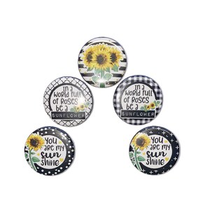 Sunflower, 1&quot;, 1.25&quot;, 1.5&quot;, 2.25&quot;, Button, Sunflower Theme, Sunflower, Sunflower Decor, Party Favor, Quotes, Flatback, Pinback, Badge, PF020