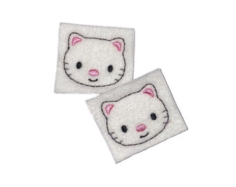 Kitten Felt, 2 Felts, Kitten Patch, Unfinished, Craft Supply, Cat, Kitten, Size 1 of 3, EMB049