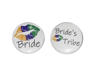 Bachelorette Pin, Nola Pin, 1.5", 2.25", Pinback Button, Nola Bridal Party, Nola Bachelorette, New Orleans Bride, New Orleans, BW155, BW158