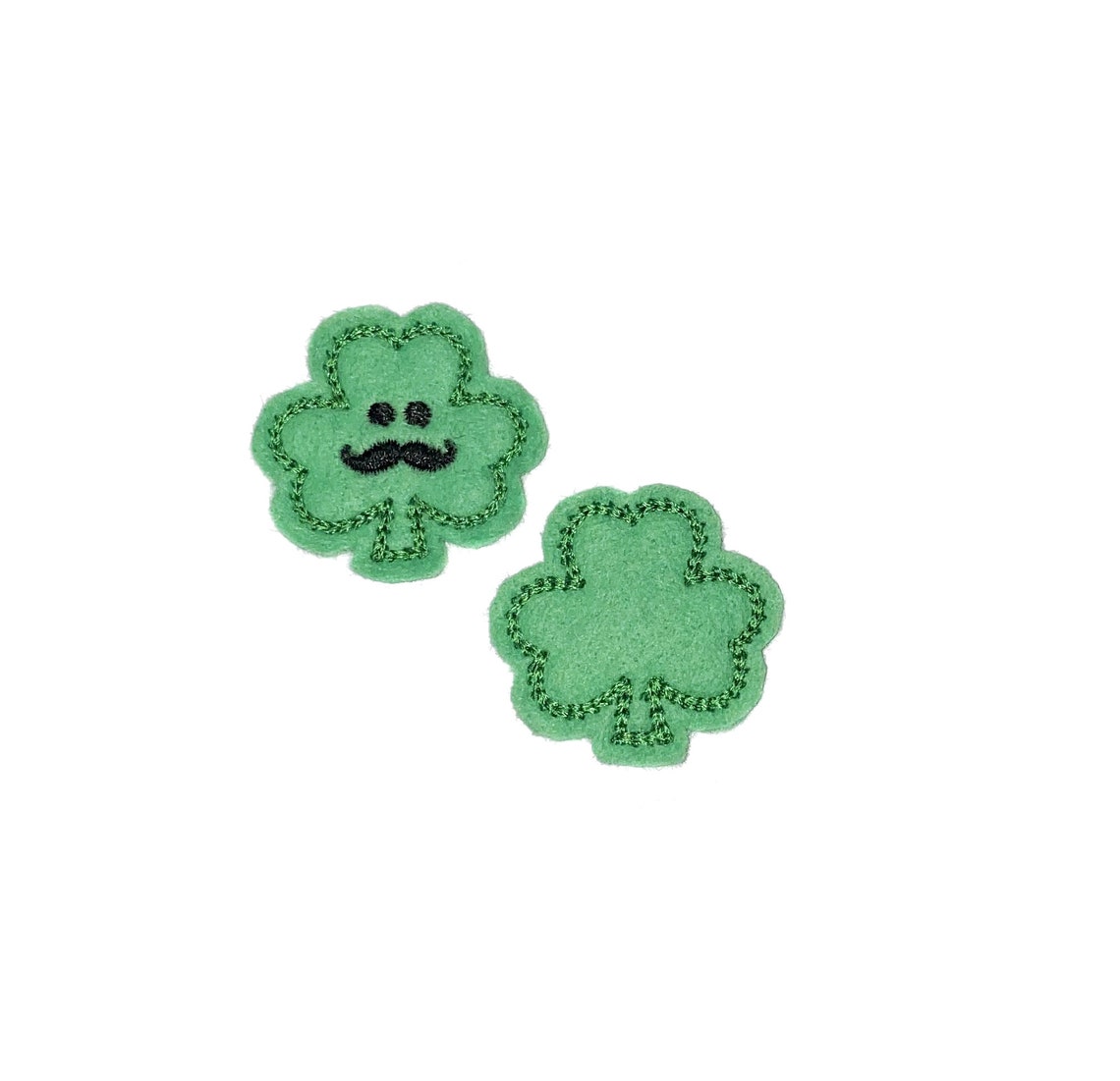 Shamrock Felt 2 Felts Shamrock Patch Green Unfinished Etsy