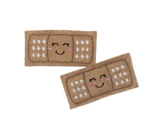 Bandage Felt, 2 Felts, Brown, Unfinished, Craft Supply, Medical Theme, One Size, EMB094