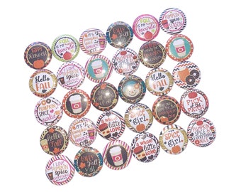 Fall, Harvest, 1", 1.25", 1.5", Button, Fall Button, Scarecrow Party Favor, Fall Flatback, Fall Pinback, Scarecrow Pin, FL008