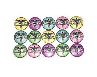 CMA Magnet, Certified Medical Assistant, 1", 1.25", 1.5", Button Magnet, CMA, Cma Gift, Cma Birthday, Cma Party Favor, Cma Theme, Med, MA005