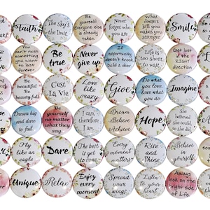 Inspirational Magnet, Quotes, 1&quot;, 1.25&quot;, 1.5&quot;, 2.25&quot;, Button Magnet, Encouragement, Mental Health, Motivational Word, Positive Sayings, Q021