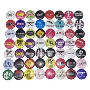 Hair Stylist Magnet, 1&quot;, 1.25&quot;, 1.5&quot;, 2.25&quot;, Button Magnet, Hair Stylist Theme, Hair, Hair Stylist Decor, Cosmetologist, Hair Salon, PR013