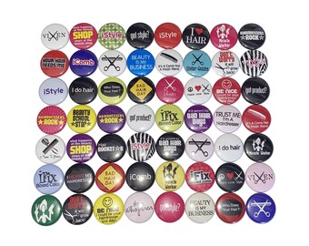 Hair Stylist Magnet, 1", 1.25", 1.5", 2.25", Button Magnet, Hair Stylist Theme, Hair, Hair Stylist Decor, Cosmetologist, Hair Salon, PR013