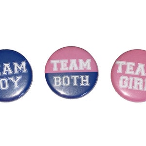 Gender Reveal, Twins, Navy Blue, Pink, 1.25&quot;, 1.5&quot;, 2.25&quot;, Pinback Button, Twin Baby Shower, Twin Baby Reveal, Votes, VB099, VB121, VB458