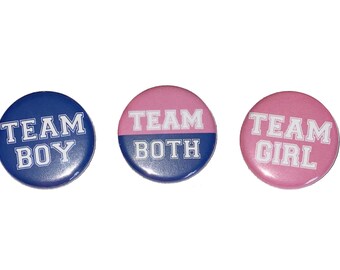 Gender Reveal, Twins, Navy Blue, Pink, 1.25", 1.5", 2.25", Pinback Button, Twin Baby Shower, Twin Baby Reveal, Votes, VB099, VB121, VB458