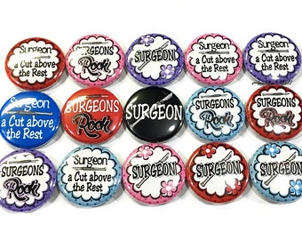 Surgeon Magnet, 1", 1.25", Button Magnet, Surgeon Theme, Party Favor, Medical Magnet, Surgeon Decor, Medical Decor, Medical Decor, SR004