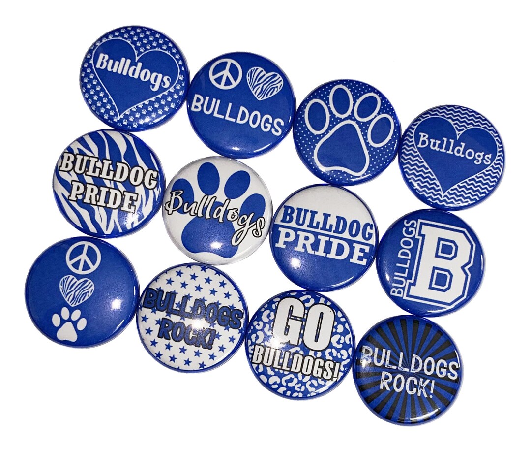 Bulldogs, Royal Blue, White, 1