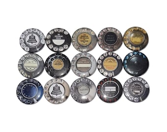 Dial Magnet, Rotary, 1", 1.25", Button Magnet, Vintage Phone, Phone Decor, Phones, Rotary Phone, Party Favor, Phone Magnet, Old Phone, GG001