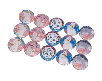 Rabbit, Mouse, Sloth, Cat, 1", 1.25", 1.5", 2.25", Button, Bunny, Cat Theme, Sloth Theme, Mouse Theme, Animal, Flatback, Pinback, Pin, A030