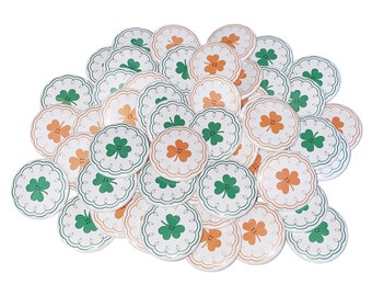Gender Reveal, St. Patrick's Day, Orange, Green, 1.25", 1.5", 2.25", Pinback Button, Shamrock, Orange Clover, Green Clover, VB548, VB561