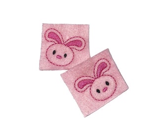 Bunny Felt, 2 Felts, Bunny Patch, Pink, Dark Pink, Unfinished, Craft Supply, Rabbit, Easter Decor, Easter Craft Supply, Size 1 of 3, EMB033
