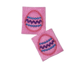 Easter Egg Felt, 2 Felts, Easter, Unfinished, Craft Supply, Size 1 of 4, EMB040