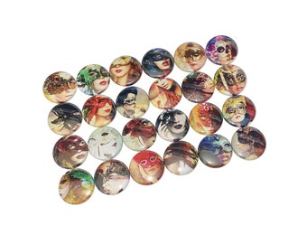 Masquerade Mask, 1", 1.25", 1.5", 2.25", Button, Masquerade, New Orleans, Mask Theme, Mask Decor, Mardi Gras, Flatback, Pinback, MK002