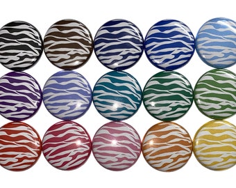Zebra Magnet, 1", 1.25", 1.5", 2.25", Button Magnet, Zebra, Zebra Theme, Zebra Decor, Zebra Gift, Zebra Party Favor, BK003