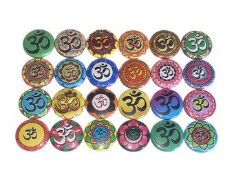 Om Magnet, 1", 1.25", 1.5", 2.25", Button Magnet, Hindu, Yoga, Yoga Sympol, Hindu Symbol, Om Symbol, Yoga Magnet, Hindu Magnet, SY014