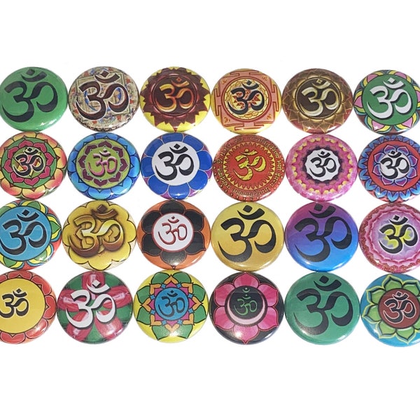 Om Magnet, 1", 1.25", 1.5", 2.25", Button Magnet, Hindu, Yoga, Yoga Sympol, Hindu Symbol, Om Symbol, Yoga Magnet, Hindu Magnet, SY014