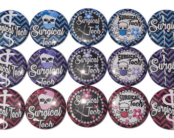 Surgical Tech Magnet, 1", 1.25", Button Magnet, Surgical, Scrub Tech, Party Favor, Surgical Theme, Surgical Technician, Surgical Tech, SR003