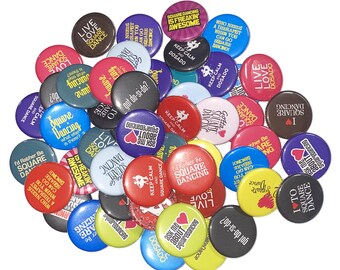 Square Dance, 1", 1.25", 1.5", 2.25", Button, Dancer, Dancing Decor, Dance Theme, Party Favor, Dance Flatback, Dance Pinback, CD009