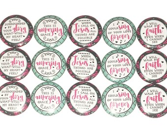 Religious Magnet, 1", 1.25", 1.5", 2.25", Button Magnet, Prayer Magnet, Pray, Church Party Favor, Christian, Jesus, Scripture, FT034