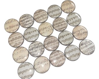Music Sheets, 1", 1.25", 1.5", Button, Music Party Favor, Music Gift, Music Button, Music Pin, Musical, Band, Music Note, Music Page, MB007