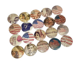 Patriotic Magnet, 1", 1.25", 1.5", 2.25", Button Magnet, War, Old Time, Old Fashioned, Patriotism, Memorial Day, American Flag, USA, PC013